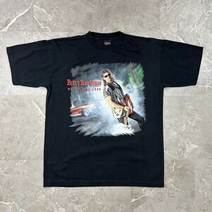 Vintage Billy Ray Cyrus Graphic Tour Tee Mens Large Signed Short Sleeve Corvette